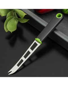 Нож для сыра Lime 25x2 3 см цвет чёрно зелёный Доляна