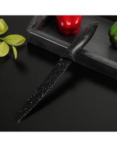 Нож с антиналипающим покрытием Зефир хлебный лезвие 20 см цвет чёрный Доляна