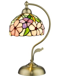 Интерьерная настольная лампа с цветами разноцветная 888 804 01 Velante