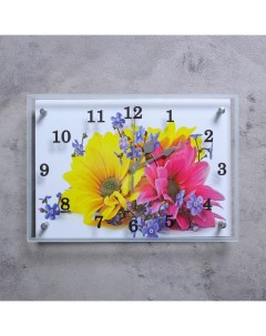 Часы Часы настенные серия Цветы Два цветка 25х35 см Сюжет