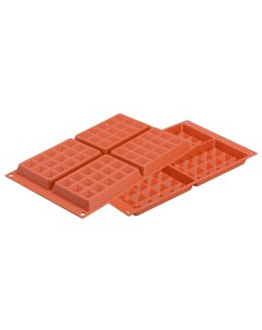 Форма для приготовления вафель waffel classic силиконовая красная Silikomart