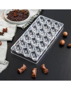 Форма для шоколада и конфет Плетённый батон 27 5x17 5x2 5 см 21 ячейка яче Konfinetta