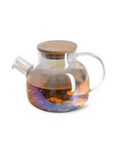 Заварочный чайник 1000 мл с крышкой и фильтром жаропрочное стекло 9538_ Fissman