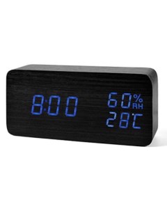 Настольные цифровые часы будильник VST 862 Черные синие цифры Daprivet