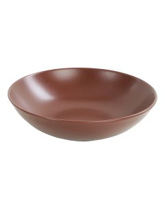 Тарелка суповая Alfa 21 см темно коричневая Keramika