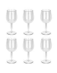 Набор бокалов для вина стеклянный с двойными стенками Tulip 300 мл 6 шт 380241 Qwerty