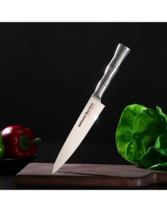 Нож кухонный BAMBOO универсальный лезвие 15 см стальная рукоять Samura