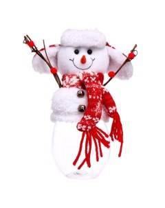 Конфетница Снеговик в шапке ушанке Страна карнавалия