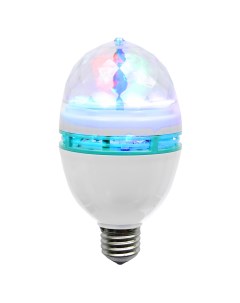 Лампа Диско 3 разноцветных LED лампы цоколь Е27 220v 48 12 B52