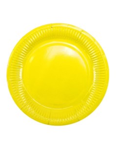 Тарелка бумажная ламинированная Yellow 18см 6шт 6056490 Мф поиск