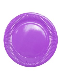 Тарелка бумажная ламинированная Purple 18см 6шт 6056544 Мф поиск
