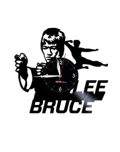 Часы из виниловой пластинки Bruce Lee (c) vinyllab