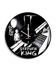 Часы из виниловой пластинки Стивен Кинг (c) vinyllab