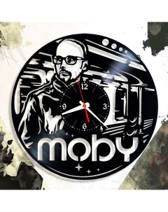 Часы из виниловой пластинки Moby (c) vinyllab
