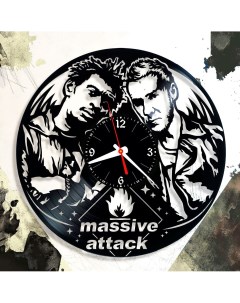 Часы из виниловой пластинки Massive Attack (c) vinyllab