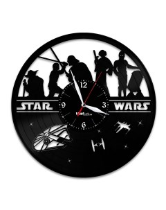 Часы из виниловой пластинки Звездные Войны (c) vinyllab