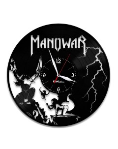 Часы из виниловой пластинки Manowar (c) vinyllab