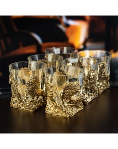 Набор бокалов для виски ручной работы Львы в деревянной шкатулке 10059614 Город подарков