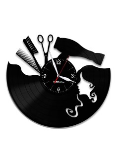 Часы из виниловой пластинки Парикмахерская (c) vinyllab