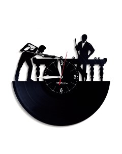 Часы из виниловой пластинки Бильярд (c) vinyllab