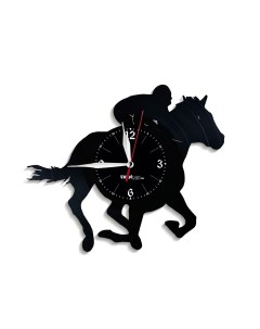 Часы из виниловой пластинки Конный спорт (c) vinyllab