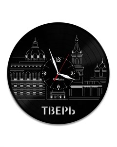 Часы из виниловой пластинки Тверь (c) vinyllab