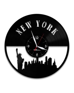 Часы из виниловой пластинки Нью Йорк (c) vinyllab