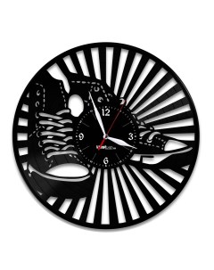 Часы из виниловой пластинки Кеды (c) vinyllab