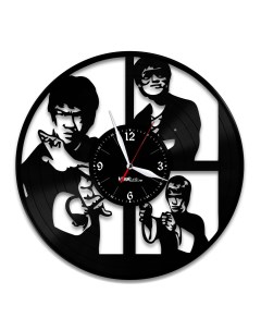 Часы из виниловой пластинки Брюс Ли (c) vinyllab