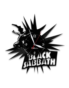 Часы из виниловой пластинки Black Sabbath (c) vinyllab