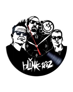 Часы из виниловой пластинки Blink 182 (c) vinyllab