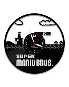 Часы из виниловой пластинки Марио (c) vinyllab