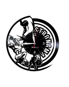 Часы из виниловой пластинки Стронгмен (c) vinyllab
