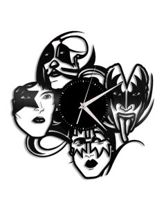 Часы из виниловой пластинки Kiss (c) vinyllab
