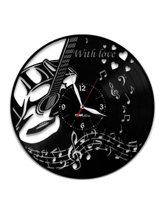 Часы из виниловой пластинки Гитара (c) vinyllab