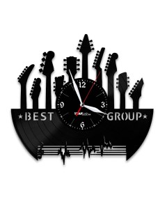 Часы из виниловой пластинки Гитары (c) vinyllab