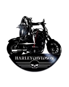Часы из виниловой пластинки Harley Davidson (c) vinyllab
