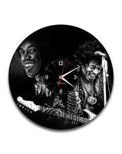 Часы из виниловой пластинки Джимми Хендрикс (c) vinyllab