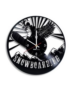 Часы из виниловой пластинки Сноубординг (c) vinyllab