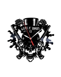 Часы из виниловой пластинки Guns N Roses (c) vinyllab