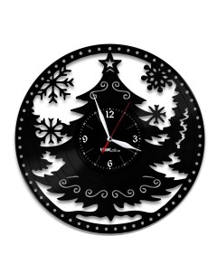 Часы из виниловой пластинки Новый год (c) vinyllab