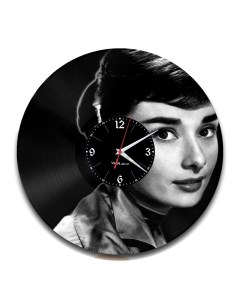 Часы из виниловой пластинки Одри Хепберн (c) vinyllab