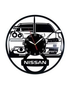 Часы из виниловой пластинки Nissan (c) vinyllab