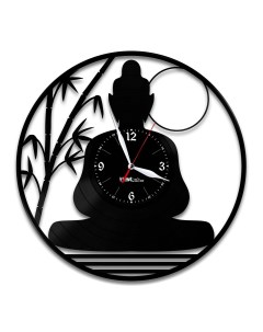 Часы из виниловой пластинки Будда (c) vinyllab