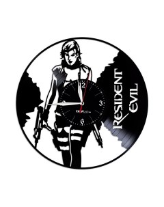 Часы из виниловой пластинки Resident Evil (c) vinyllab