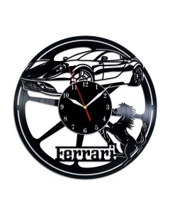 Часы из виниловой пластинки Ferrari (c) vinyllab