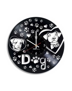 Часы из виниловой пластинки Dog (c) vinyllab