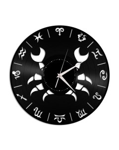 Часы из виниловой пластинки Рак (c) vinyllab