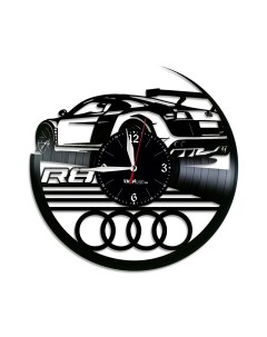 Часы из виниловой пластинки Audi (c) vinyllab