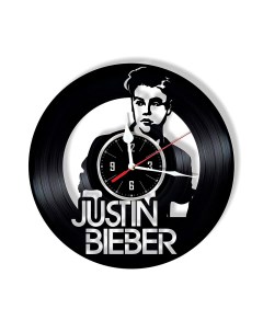 Часы из виниловой пластинки Justin Bieber (c) vinyllab